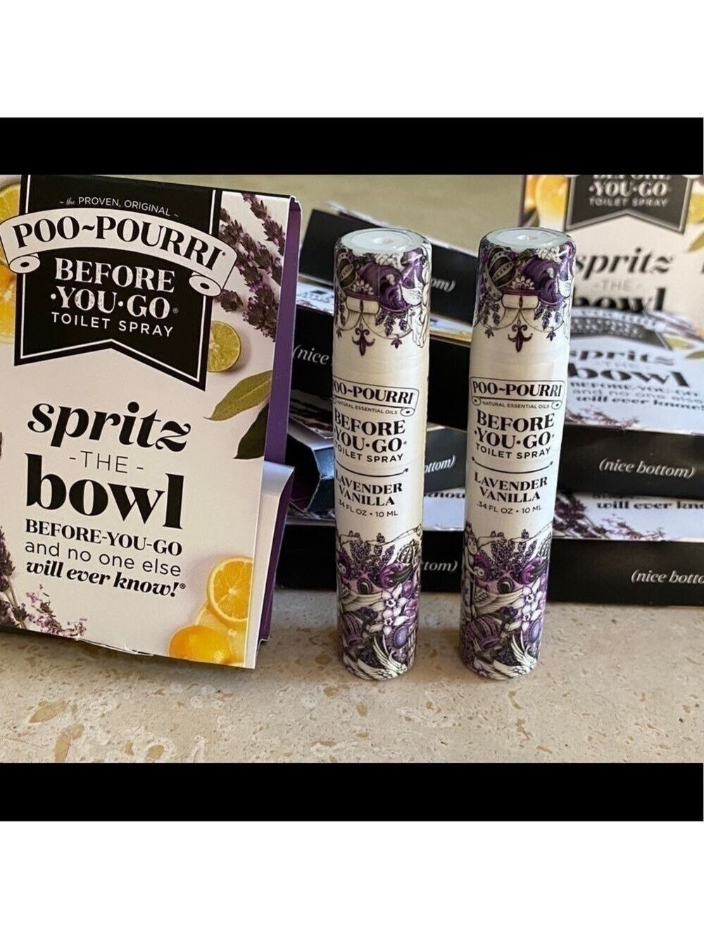 12 Poo-Pourri Before-you-go Toilet Spray 10ml Bottle Lavender Vanilla